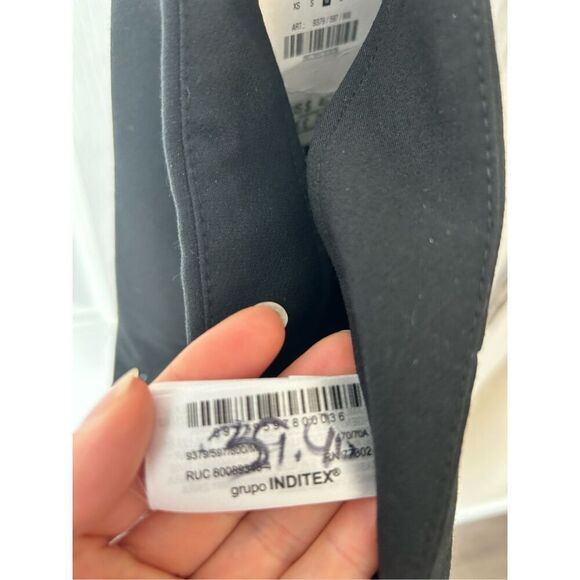 Zara Mini skort with a high waist Invisible back zip closure size M black - Picture 6 of 8